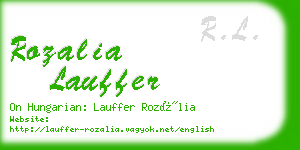 rozalia lauffer business card